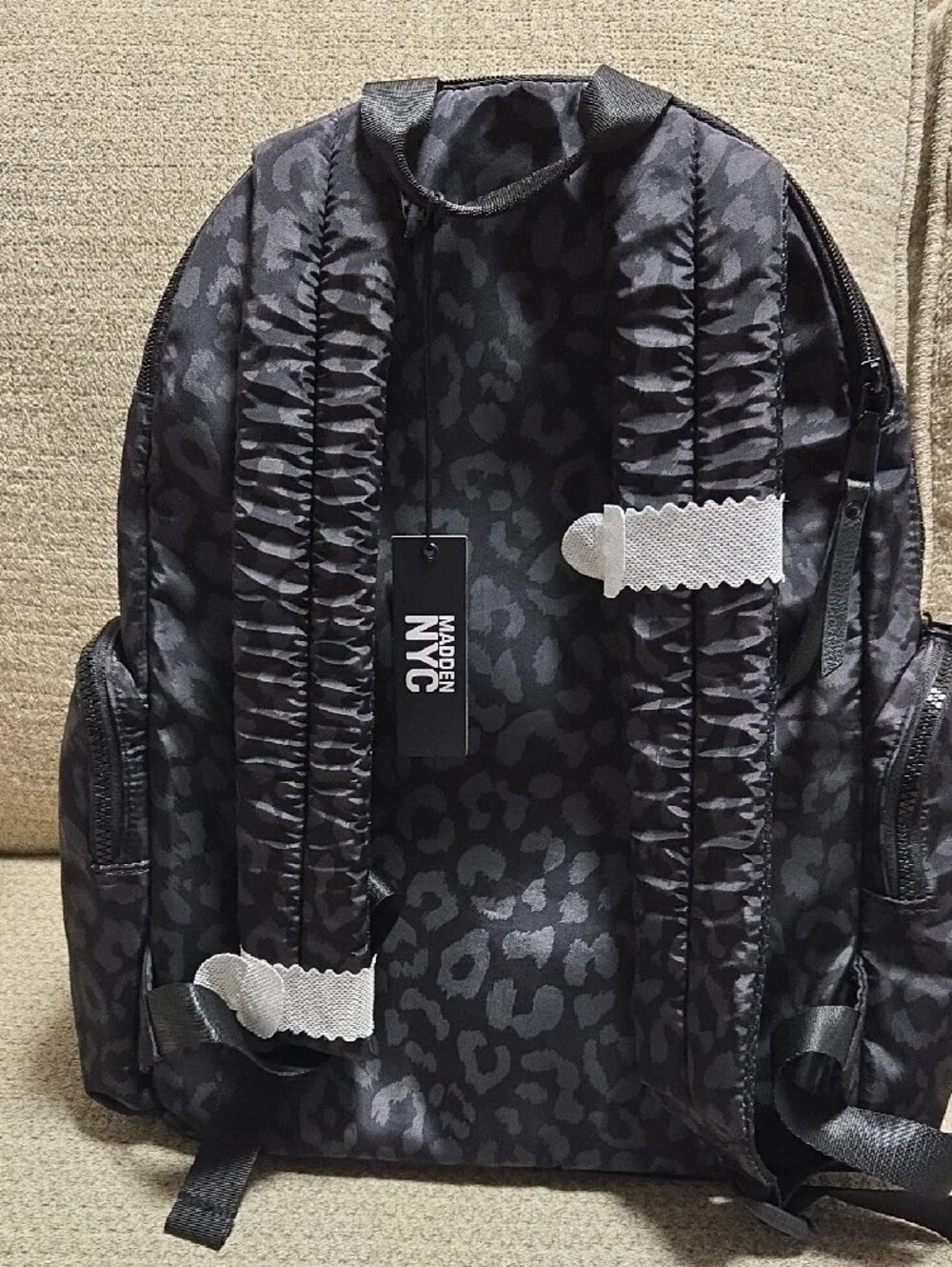 Nwt Madden NYC Leopard-Print Black Backpack